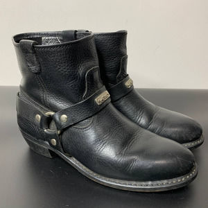 Orange County Chopper Leather Harness Ankle Boots